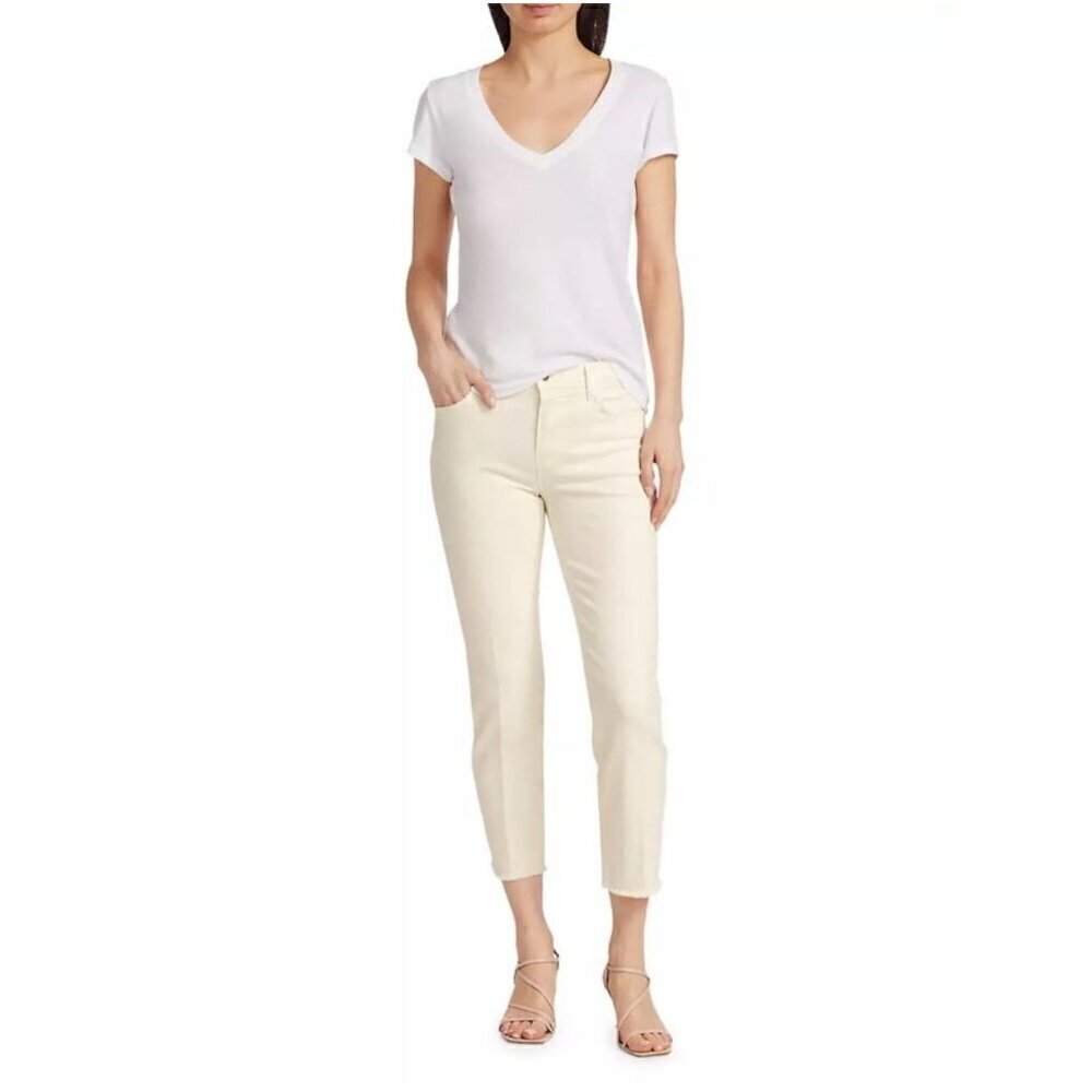 NWT L'AGENCE Sada High Rise Slim Cropped Jean in Tender Yellow - Size 25